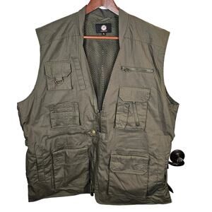 ROTHCO Concealed Carry Vest Tactical Olive Green Multi-Pocket XL Cargo Vest NEW